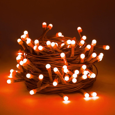 Lexton 40 LEDs 9 m Orange Steady String Rice Lights(Pack of 1)