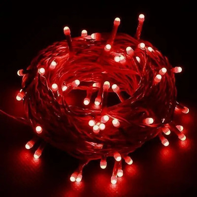 local 40 LEDs 15 m Red Steady String Rice Lights(Pack of 1)