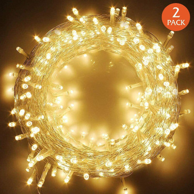 Home Delight 42 LEDs 12 m Yellow Steady String Rice Lights(Pack of 2)