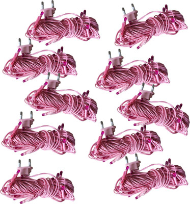 Business Squad 20 LEDs 7 m Pink Steady String Rice Lights(Pack of 10)