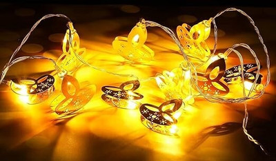DHVANI 14 LEDs 4.5 m Gold Steady Diya Rice Lights(Pack of 1)