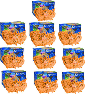 SAYENY 40 LEDs 15 m Orange Steady String Rice Lights(Pack of 10)