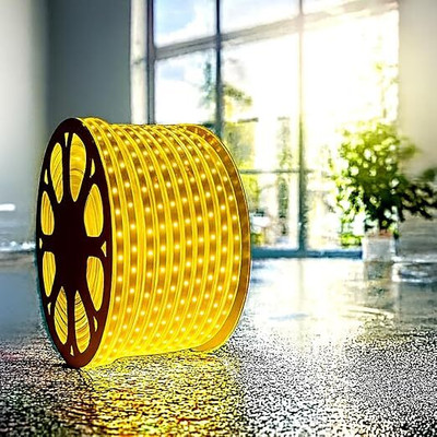 ATULUX 500 LEDs 10 m Yellow Steady Strip Rice Lights(Pack of 1)