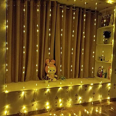 buddies cart 180 LEDs 3 m Yellow Flickering Water Drop Rice Lights(Pack of 1)