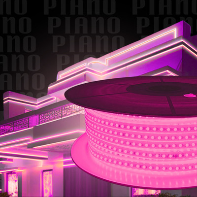 Piano 1440 LEDs 10 m Pink Steady Strip Rice Lights(Pack of 1)