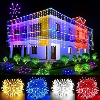 Nexgen 40 LEDs 15 m Multicolor Steady Bulb Rice Lights(Pack of 4)