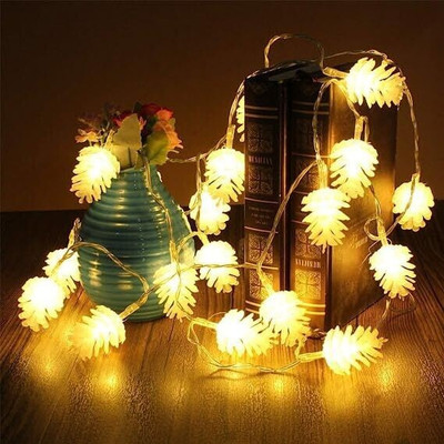 Home Delight 14 LEDs 4 m Yellow Steady Christmas Tree Rice Lights(Pack of 1)