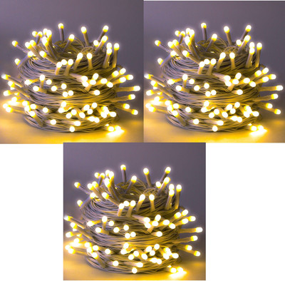 Errol 36 LEDs 11 m Yellow Steady String Rice Lights(Pack of 3)