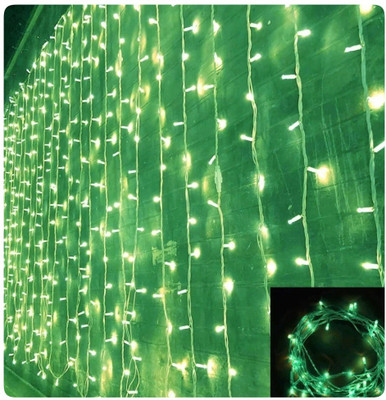Business Squad 100 LEDs 7 m Green Steady String Rice Lights(Pack of 8)
