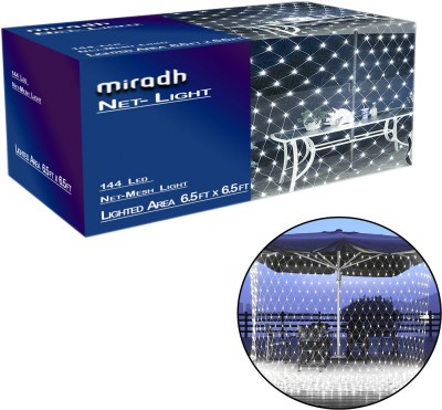 MIRADH 144 LEDs 2 m White Flickering, Steady Net/Mesh Rice Lights(Pack of 1)