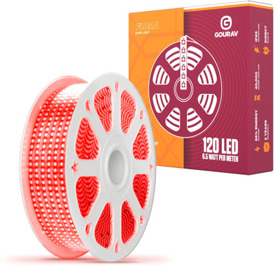 GOURAV 6000 LEDs 50 m Red Steady String Rice Lights(Pack of 1)