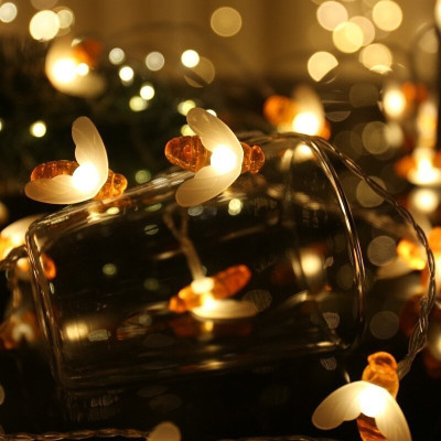 WunderVoX 16 LEDs 2.43 m Orange Steady String Rice Lights(Pack of 1)