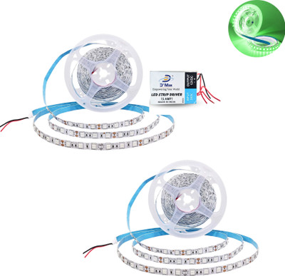 D'Mak 2 LEDs 5 m Green Flickering Bulb Rice Lights(Pack of 2)