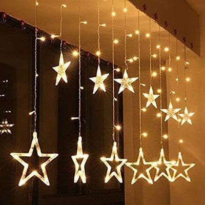 CANDLE 138 LEDs 5.08 m Yellow Flickering String Rice Lights(Pack of 1)