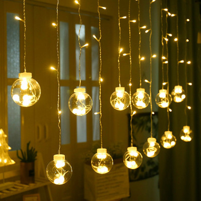 XERGY 96 LEDs 3 m Gold Flickering, Steady String Rice Lights(Pack of 1)