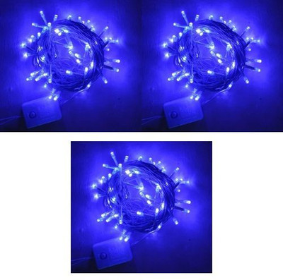 inooBeam 20 LEDs 5.05 m Blue Steady Strip Rice Lights(Pack of 3)