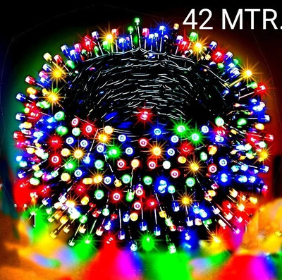 AP Source 40 LEDs 12 m Blue, Green, Red, White, Yellow Steady String Rice Lights(Pack of 5)