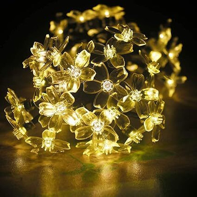 GLOWPIX 14 LEDs 3 m Yellow Steady Flower Rice Lights(Pack of 1)
