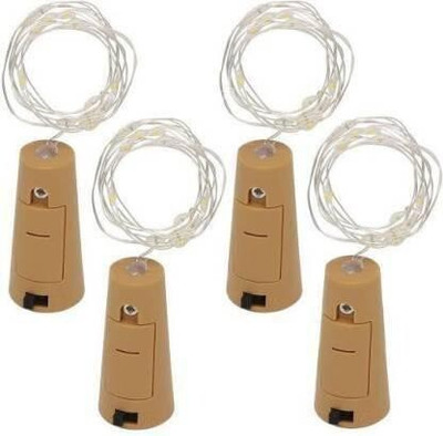 TriqZart 20 LEDs 1.98 m Yellow Steady String Rice Lights(Pack of 4)