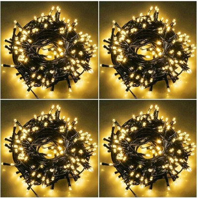 MPROW 40 LEDs 11 m Gold Steady Bulb Rice Lights(Pack of 4)