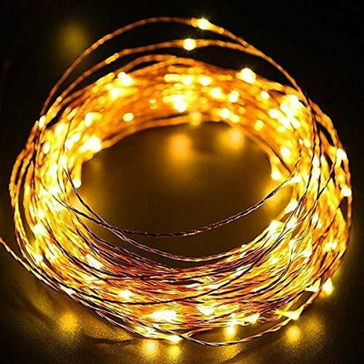 TONY STARK 100 LEDs 5 m Yellow Steady String Rice Lights(Pack of 1)