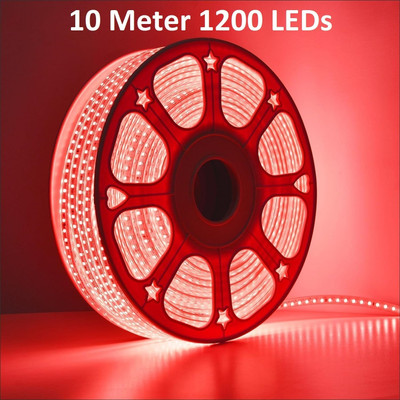 Trendx 1200 LEDs 10 m Red Steady Strip Rice Lights(Pack of 1)