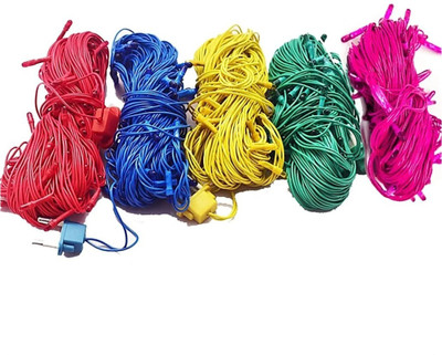 Business Squad 100 LEDs 8 m Multicolor Steady String Rice Lights(Pack of 5)