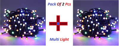 Growvibe 40 LEDs 15 m Multicolor Steady Bell Rice Lights(Pack of 2)