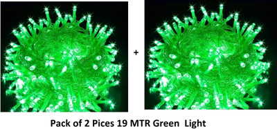 Jee Dee 60 LEDs 19 m Green Steady Ball Rice Lights(Pack of 2)
