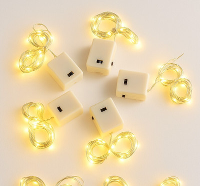 Trust Ware 20 LEDs 2 m Yellow Flickering, Steady String Rice Lights(Pack of 5)