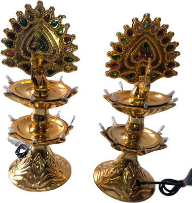 Shailaja Enterprises 14 LEDs 1 m Gold Steady Bulb Rice Lights(Pack of 2)