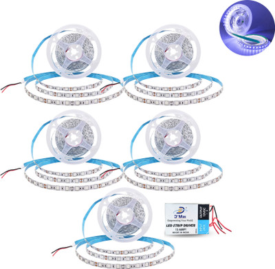D'Mak 5 LEDs 5 m Blue Flickering Bulb Rice Lights(Pack of 5)