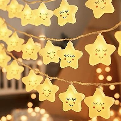JSK 14 LEDs 4 m Yellow Steady Star Rice Lights(Pack of 1)