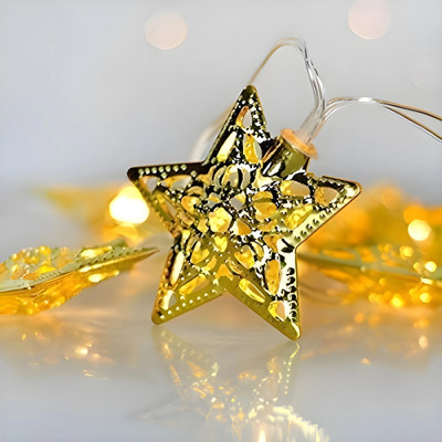 WBD 10 LEDs 4 m Yellow Steady Star Rice Lights(Pack of 1)