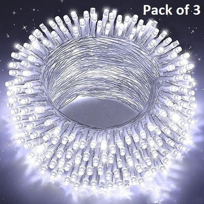 xenith 42 LEDs 12 m White Steady String Rice Lights(Pack of 3)