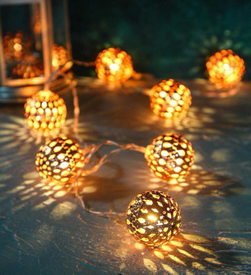 Infiprises 20 LEDs 4 m Yellow Steady Ball Rice Lights(Pack of 1)