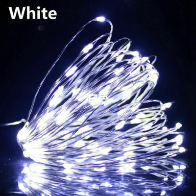 FIZZYTECH 100 LEDs 10 m White Steady String Rice Lights(Pack of 1)
