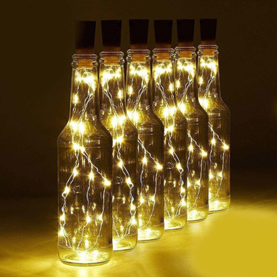 MAHI HOME DÉCOR 20 LEDs 3.05 m Yellow Steady String Rice Lights(Pack of 3)