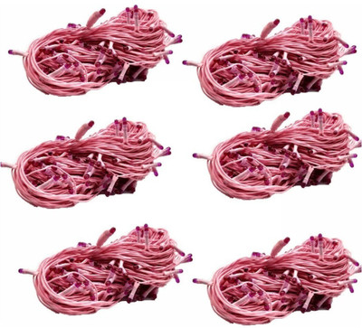 Business Squad 120 LEDs 7 m Pink Steady String Rice Lights(Pack of 6)