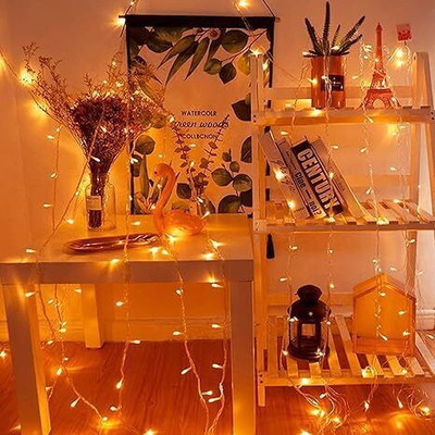 KAVORA 22 LEDs 10 m Yellow, White Steady String Rice Lights(Pack of 1)