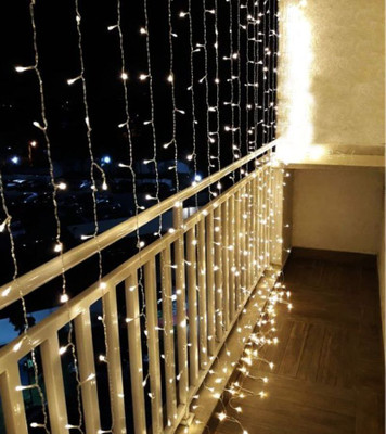 Wrixty 140 LEDs 100 m Gold Flickering, Steady String Rice Lights(Pack of 1)