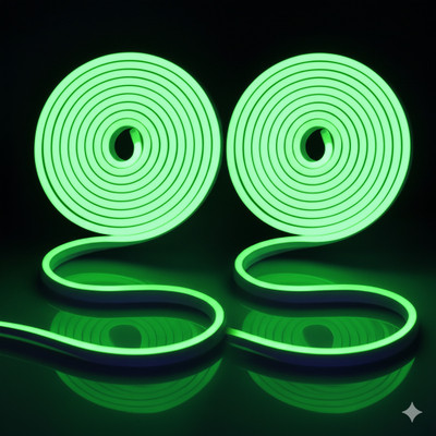 ATULUX 600 LEDs 5 m Green Steady Strip Rice Lights(Pack of 2)