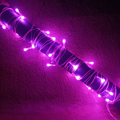 Neil-Kart 40 LEDs 10 m Pink Steady String Rice Lights(Pack of 1)