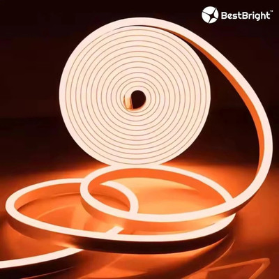 BestBright 600 LEDs 5 m Orange Steady Strip Rice Lights(Pack of 1)