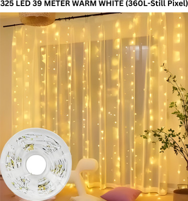 Kingdom 325 LEDs 39 m Yellow, White Steady String Rice Lights(Pack of 1)