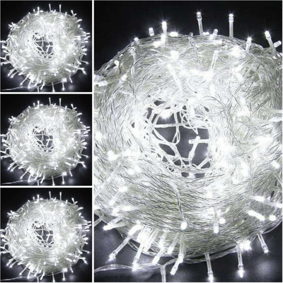 LightFlow 40 LEDs 10 m White Steady Bulb Rice Lights(Pack of 4)