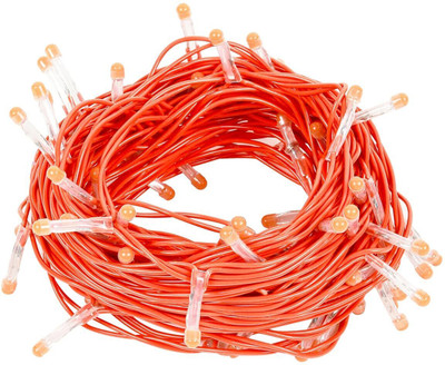 Lexton 75 LEDs 12.5 m Orange Steady Bulb Rice Lights(Pack of 5)