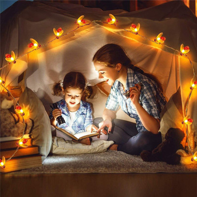 WunderVoX 16 LEDs 2.43 m Orange Steady String Rice Lights(Pack of 1)