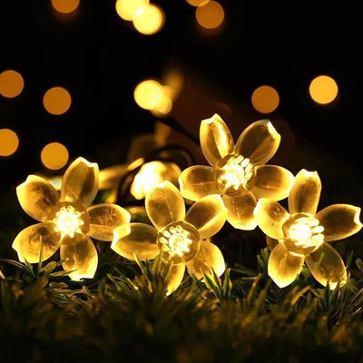FLOSTRAIN 16 LEDs 12 m Yellow Steady Flower Rice Lights(Pack of 1)