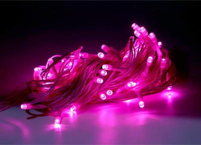 REIRSON 40 LEDs 10 m Pink Steady String Rice Lights(Pack of 1)